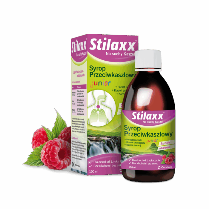 Stilaxx® Syrop Przeciwkaszlowy junior - syrop na suchy kaszel dla dzieci